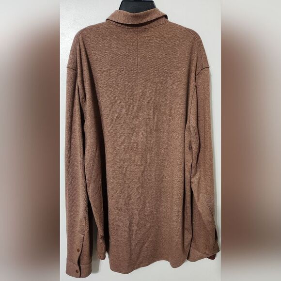 LululemonMen’s Soft Knit Overshirt Size  XL heathered roasted brown - Picture 3 of 5